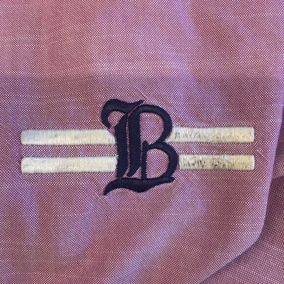 AS IS Boggi Milano Mens Lilac Shirt Small Snap Long Sleeve Cotton - Picture 4 of 9